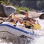 Rafting in Chamonix, France.